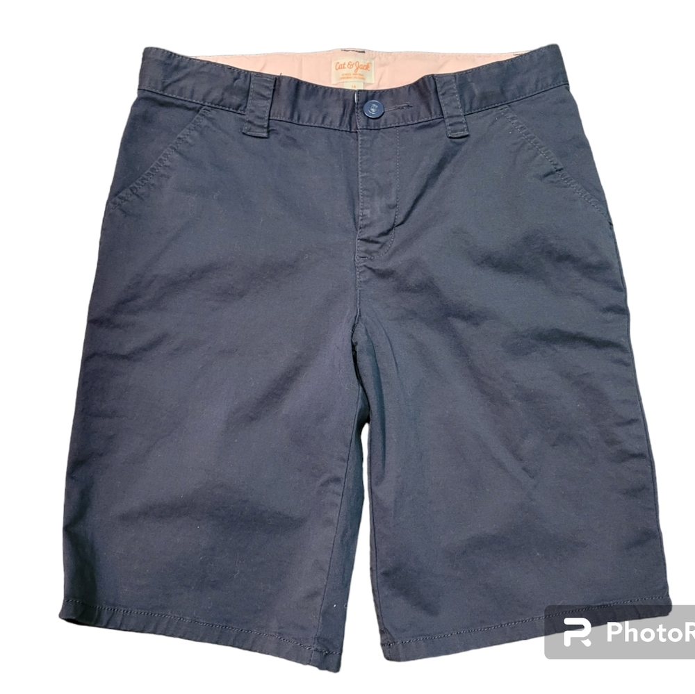 Cat & Jack Girl's Navy Blue Uniform Shorts Size 14 School